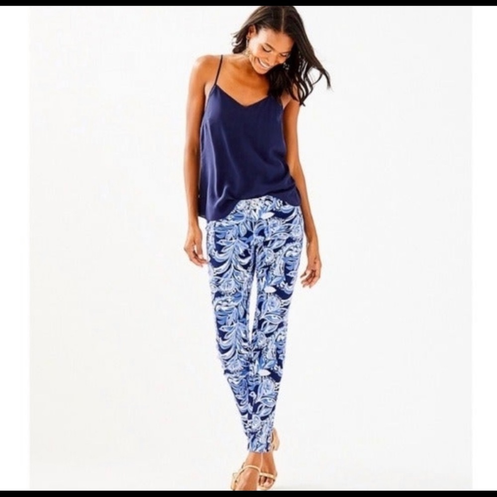 Lilly Pulitzer Kelly Skinny High Tide  Ankle Pants 14
